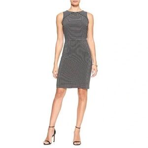 Banana Republic Black and White Striped Sleeveless Dress Size 0
